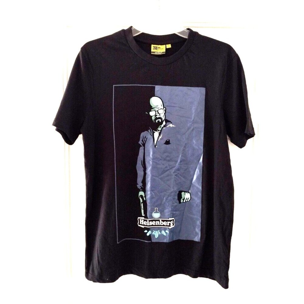Heisenberg Breaking Bad T-Shirt Men's‎ Size Small S Walter White Shirt Navy Blue